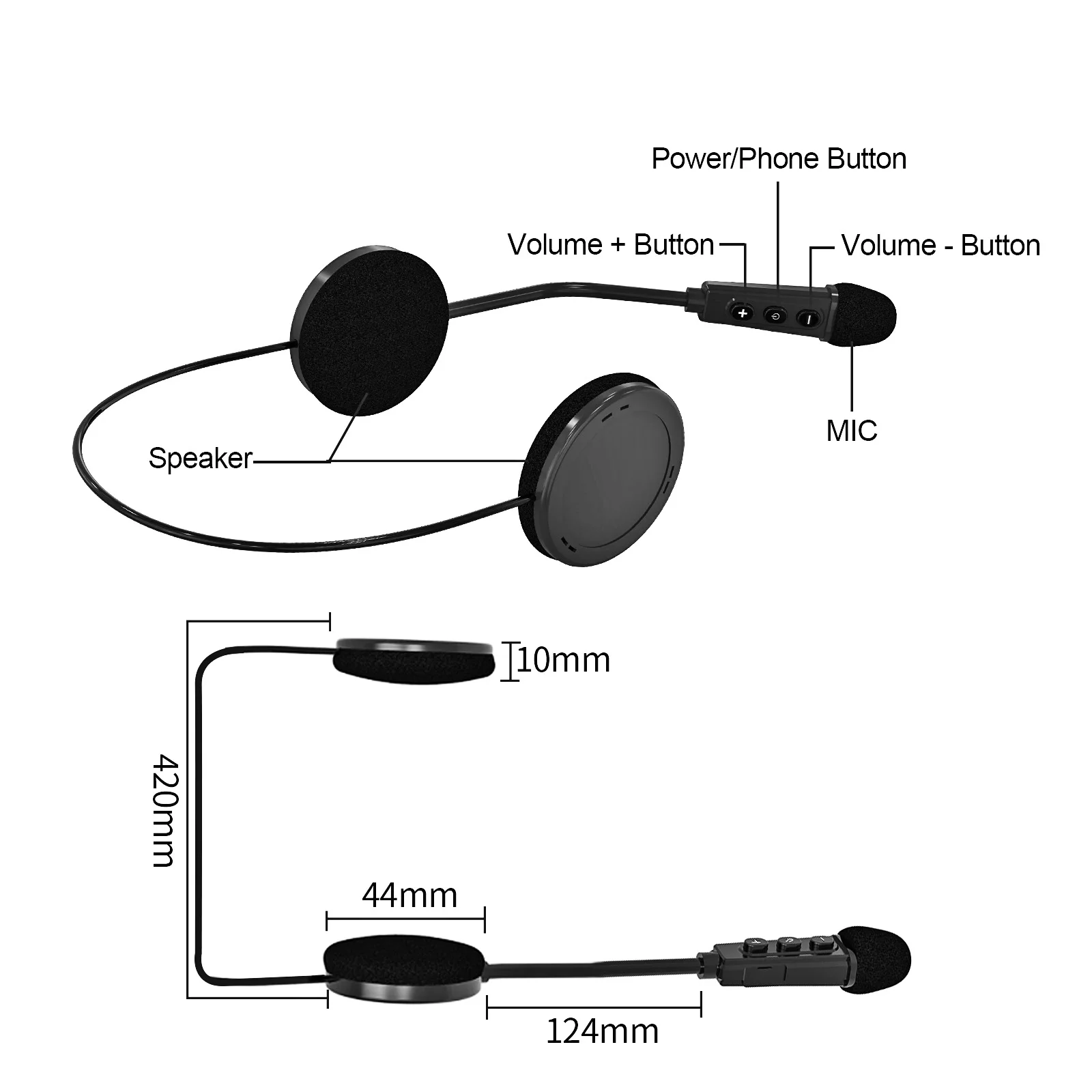 P5 Motorcycle Helmet Headset Wireless Bluetooth Stereo Microphone Motorcycle Bluetooth Headset Edition
