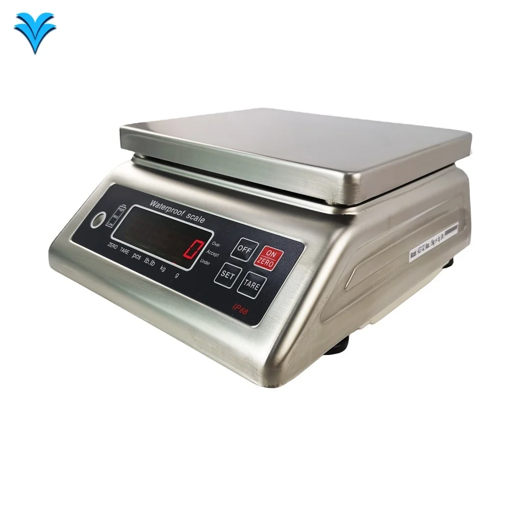 

Electronic IP68 Stainless Steel Waterproof Weight Scale Table Top Digital Weighing Scale SUPER-SS with CE Certificate