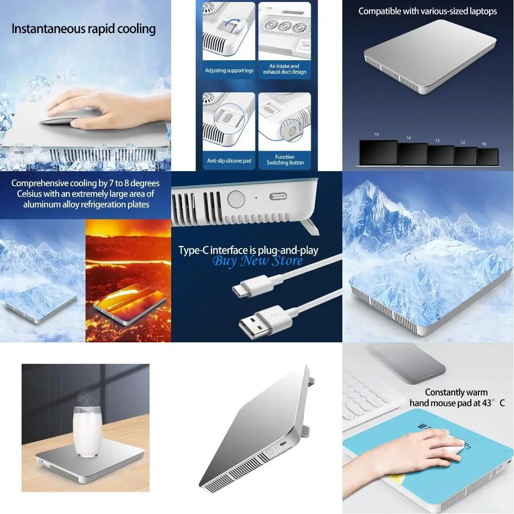 

20CE Semiconductor Warm Control Pad Multiple Corner Modifiable Refrigerating Base For Tall Execution 15 Foot Laptops