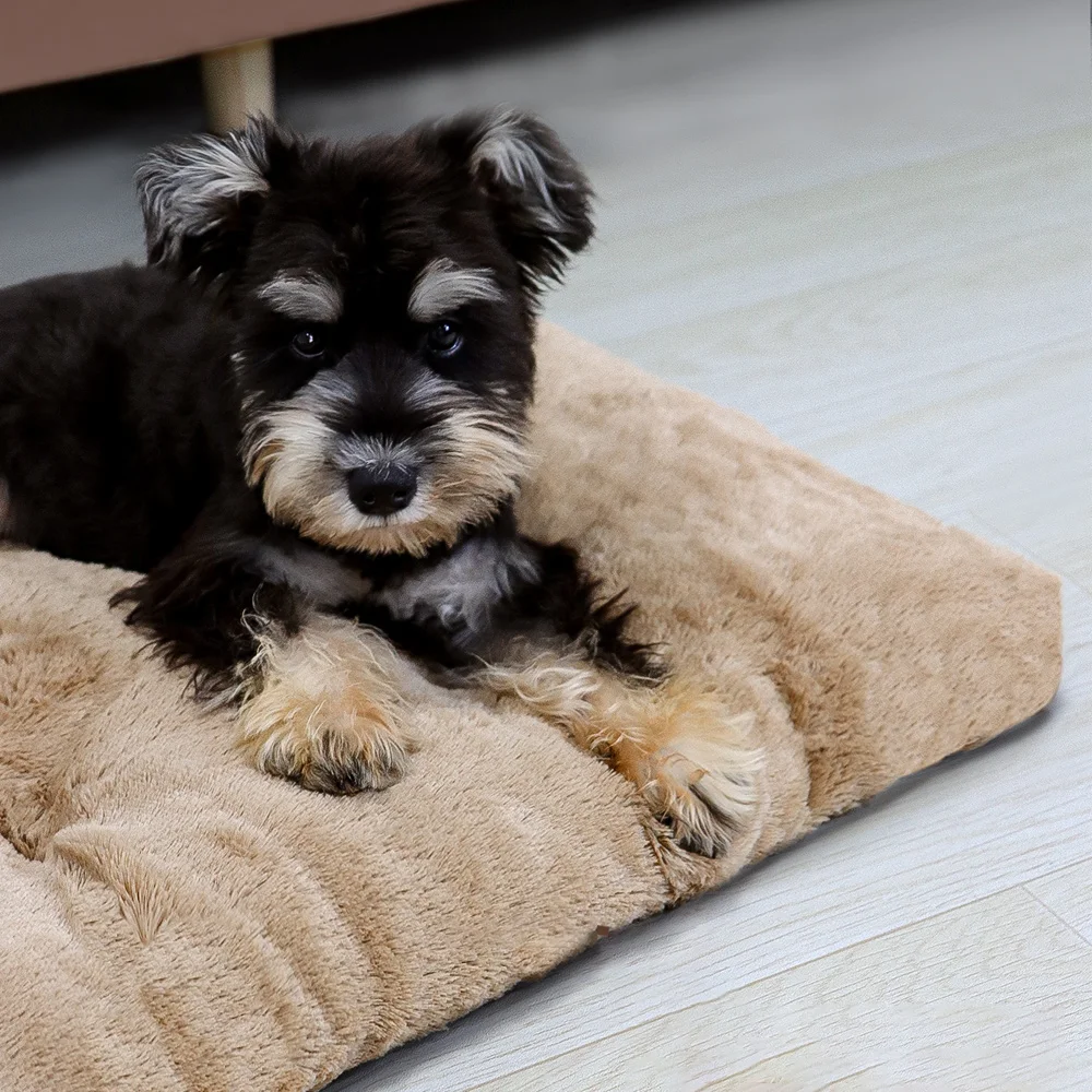 Dog Bed Pet Mat Pet Bed Pet Crate Bed For Cat Washable Plush Pet Mat Bed For Dog Anti-Slip Fluffy Comfy Pet Sleeping Mat