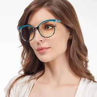 Lunettes de vue BEMORE Butterfly anti-lumière bleue TR90 en métal, myopie, verres progressifs, lunettes médicales pour femmes 5