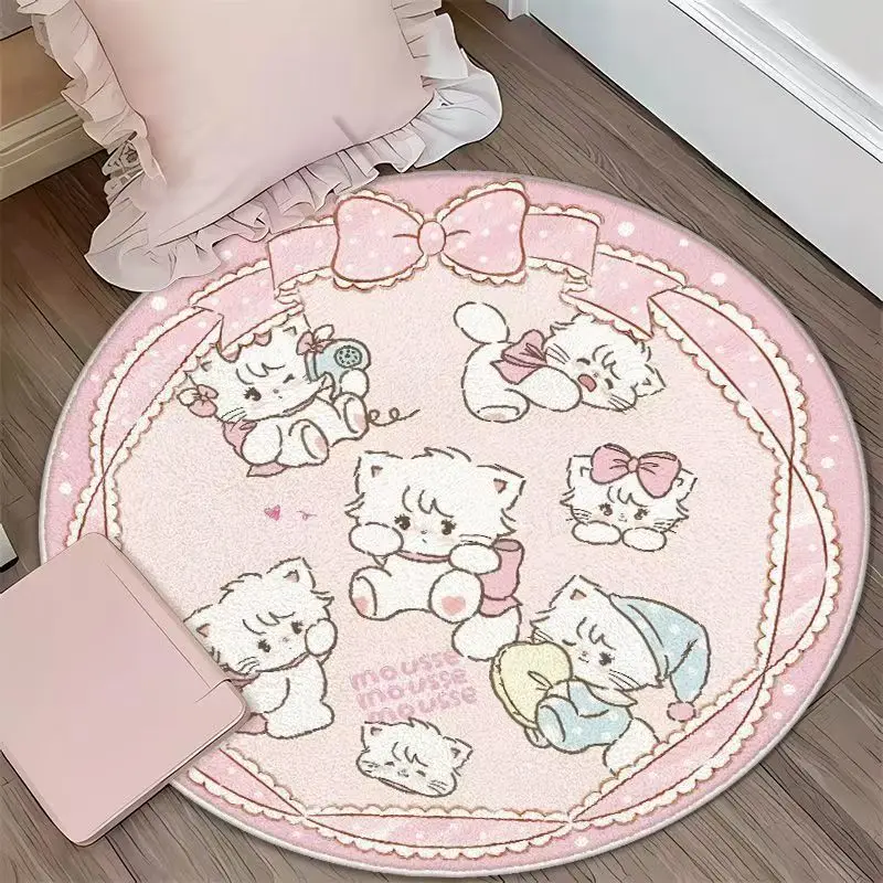 Cartoon Cute Children's Room Round Carpet Cartoon Carpet Bedroom Bedside Thickened Hanging Basket Computer Chair Floor Mat