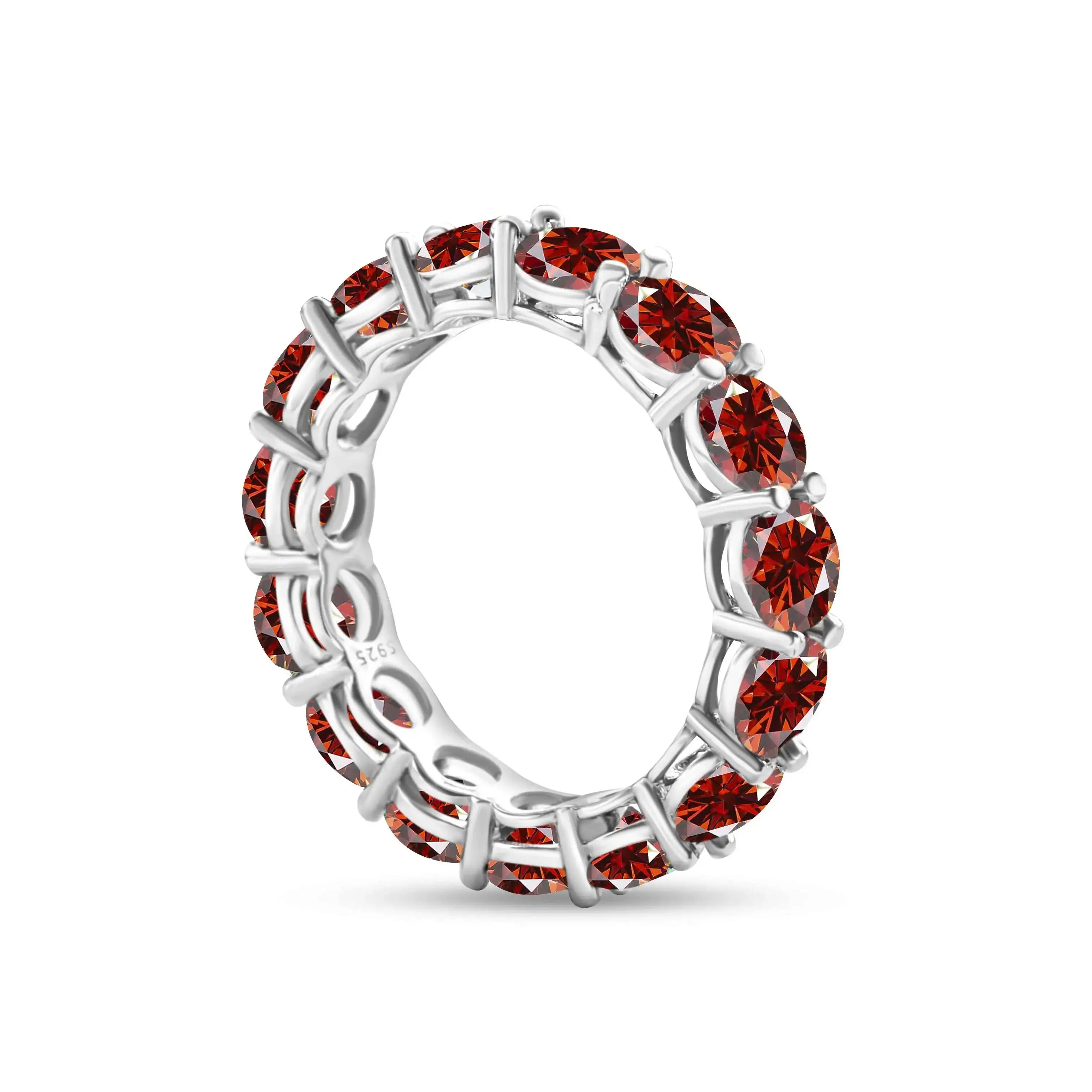 Full 5Mm 7ct Moissanite Ring For Women 925 Sterling Silver Luxury Wedding Jewelry Pass Diamond Test