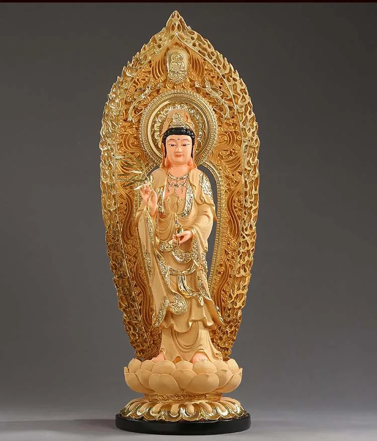 54CM large Buddhism Southeast Asia HOME Shrine efficacious Patron saint Guanyin Bodhisattva God Avalokitesvara