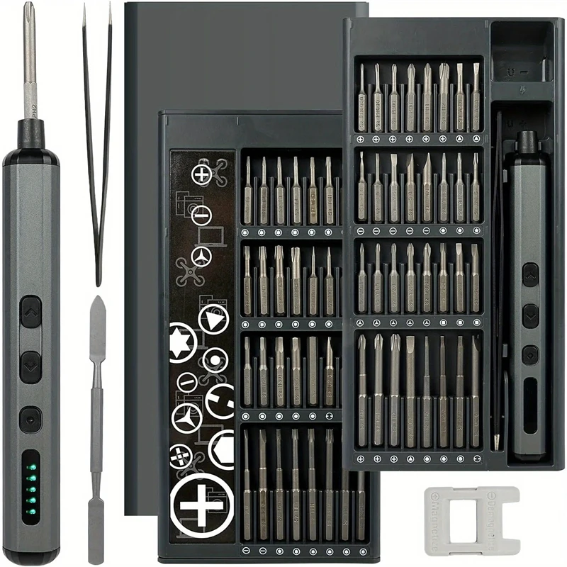 Juego de destornilladores eléctricos 68 en 1, destornillador magnético multifunción, brocas Phillips Torx, herramientas de reparación de precisión para cámara de teléfono