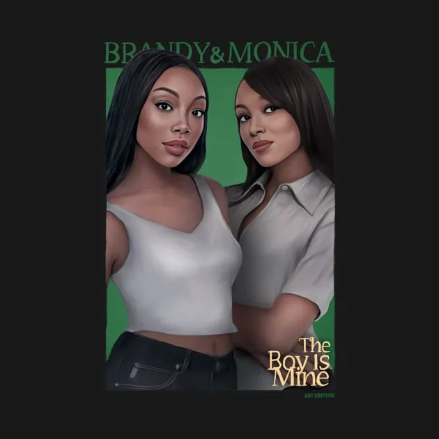 Brandy & Monica T-Shirt Short Sleeve Tops Tees Cotton Print Tshirts New Fashion Top Tees