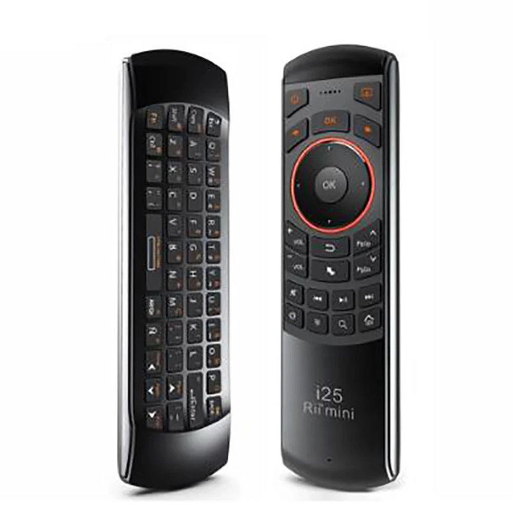 Rii i25 2.4G Mini bezprzewodowa mysz pneumatyczna z pilotem na podczerwień PC Teclado do tabletu Smart Android TV Box