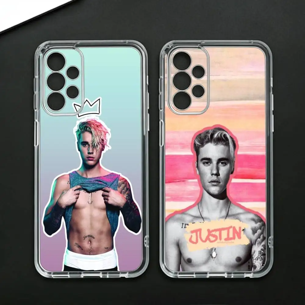 Canadian celebrity justin bieber  Phone Case For Samsung Galaxy A71,A70,A52,A51,A40,A30 Transparent Cover