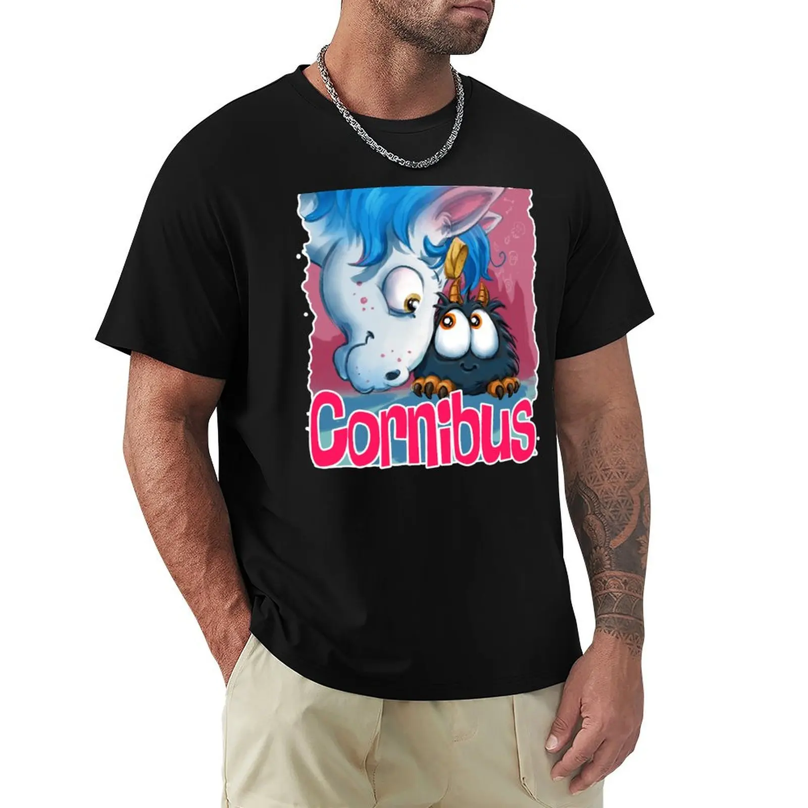 

CORNIBUS & NO HORN T-Shirt Urban Style Casual Short Sleeve Top
