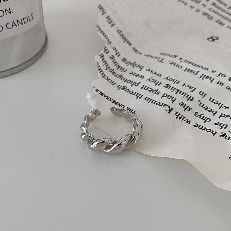 925 Sterling Silver Croissant Wrap Rings For Women Couple Wedding Dresses Jewelry Vintage Accessories Jewellery Dropshipping