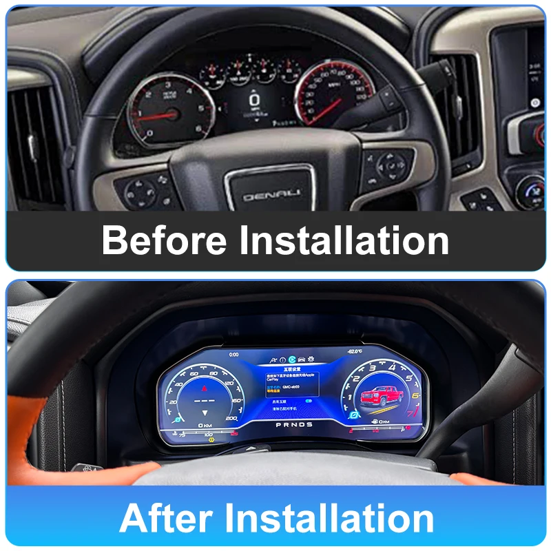 For Chevrolet Saaban Tahoe Thorold For GMC SIERRA Yukon LCD Digital cluster Dashboard Speedometer, multifunctional UI