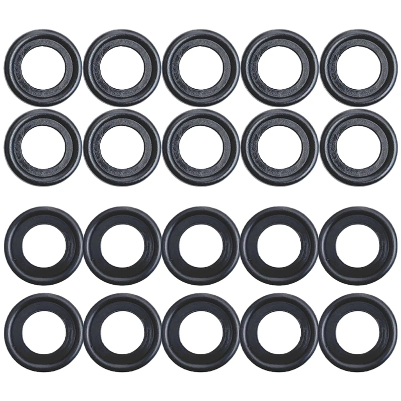 10pcs Oil Drain Plugs Gasket Set Rubber Washer Secure Oil Plugs Gasket Engine Oil Leak Preventions Suitable for 12/14 X37F