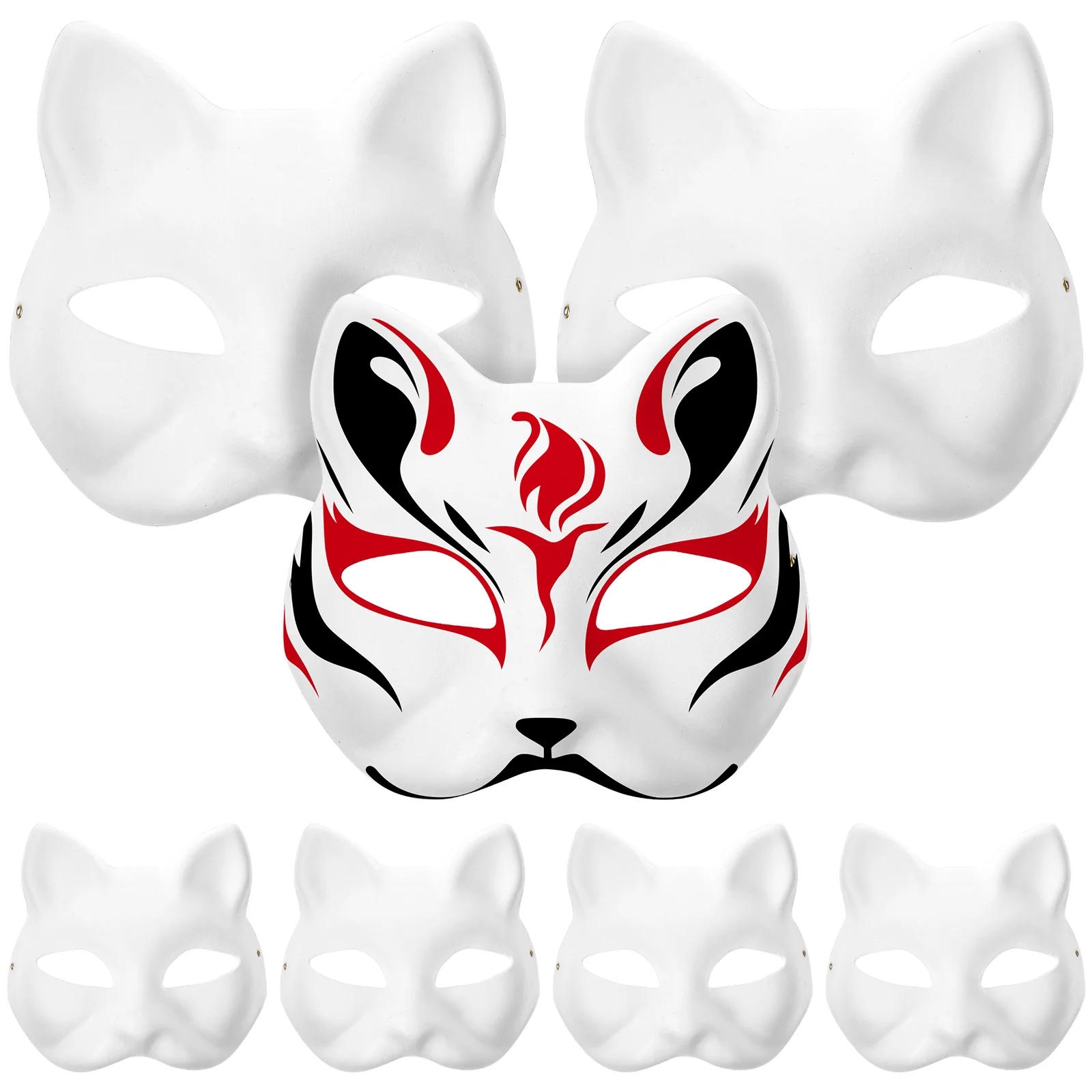 

10 Pcs The Missing Surface Masks Plain to Decorate DIY White Hand Painted Halloween Cosplay Party Makeup