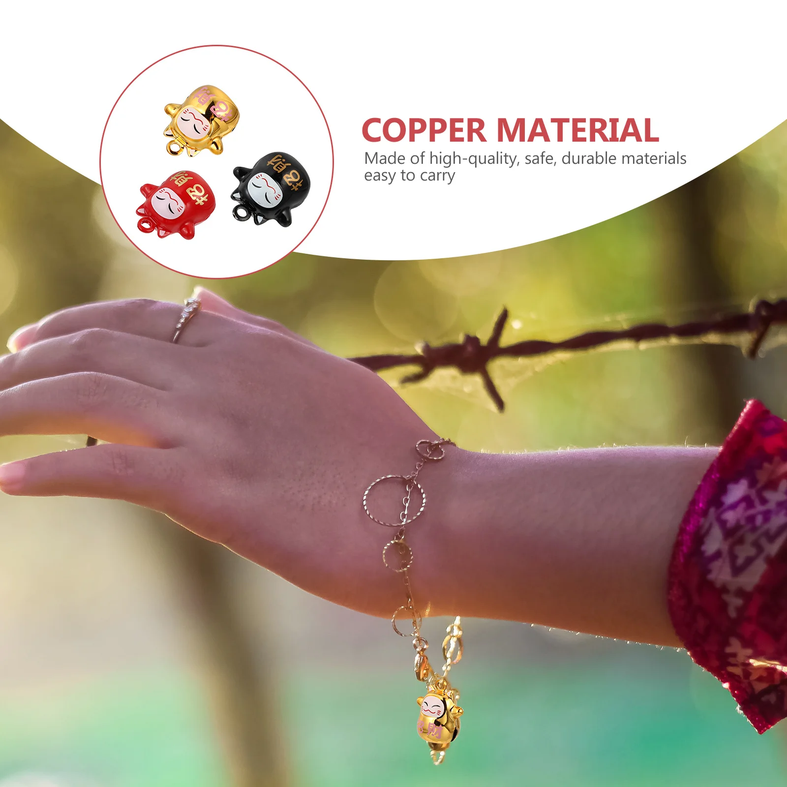 

12pcs Fortune Cat Bells Mini Diy Bell For Jewelry Making Small Pendant Charm Craft Supplies Decorative Sound Bell Bracelet