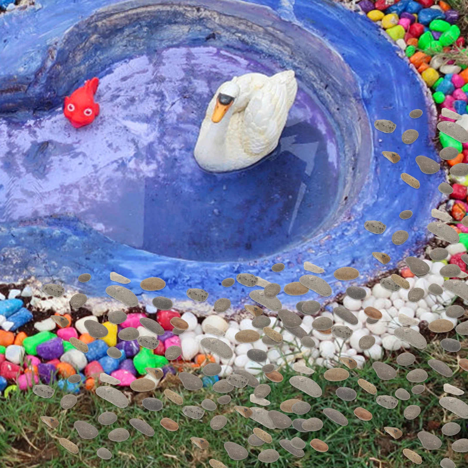 

Fish Tank Decors Miniature Scenery Stone Material Natural Small Rocks Microlandscape Layout Rocks Scenery Basing Stone