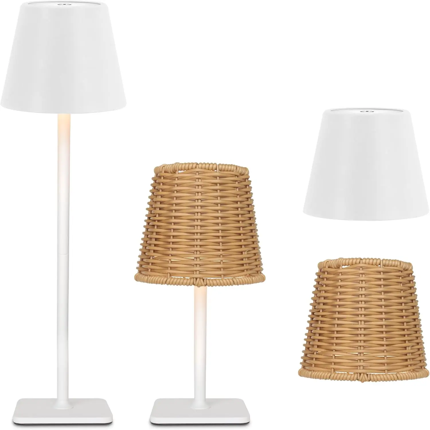 

Waterproof Cordless Rechargeable LED Table Lamp Set of 2 for Outdoor Kitchen Patio Dining