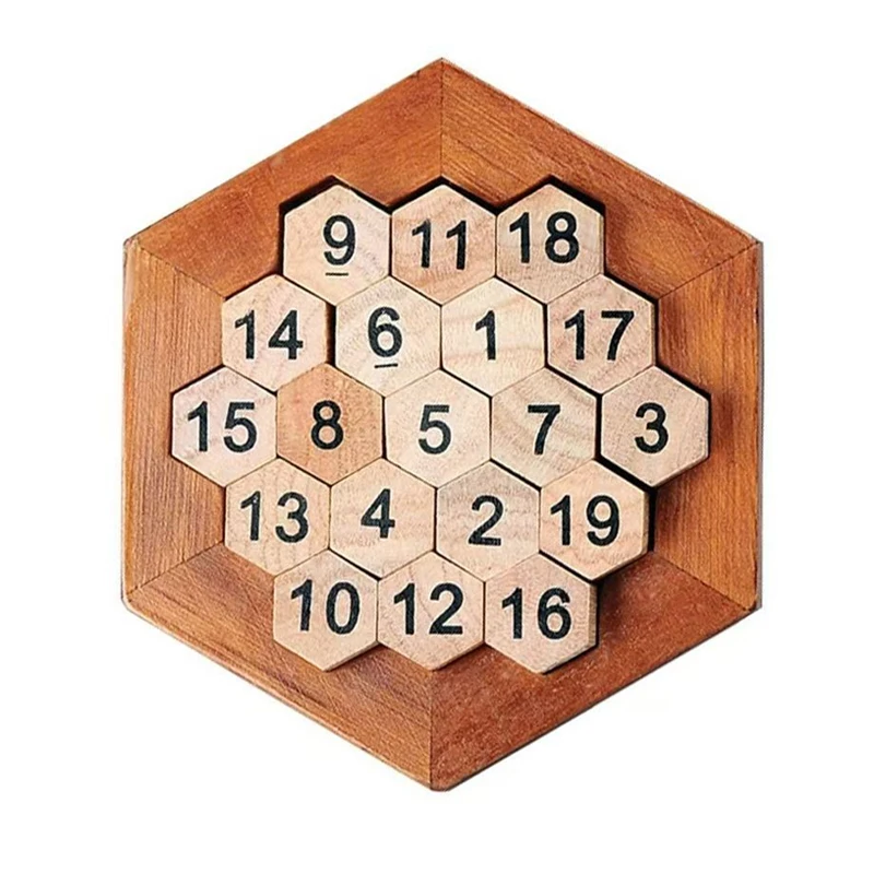 Nummer Sudoku Houten Zeshoek Puzzel Logisch Denken Wiskunde Spelletjes Rompecabezas De Madera Montessori Educatief Speelgoed Kinderen Volwassenen