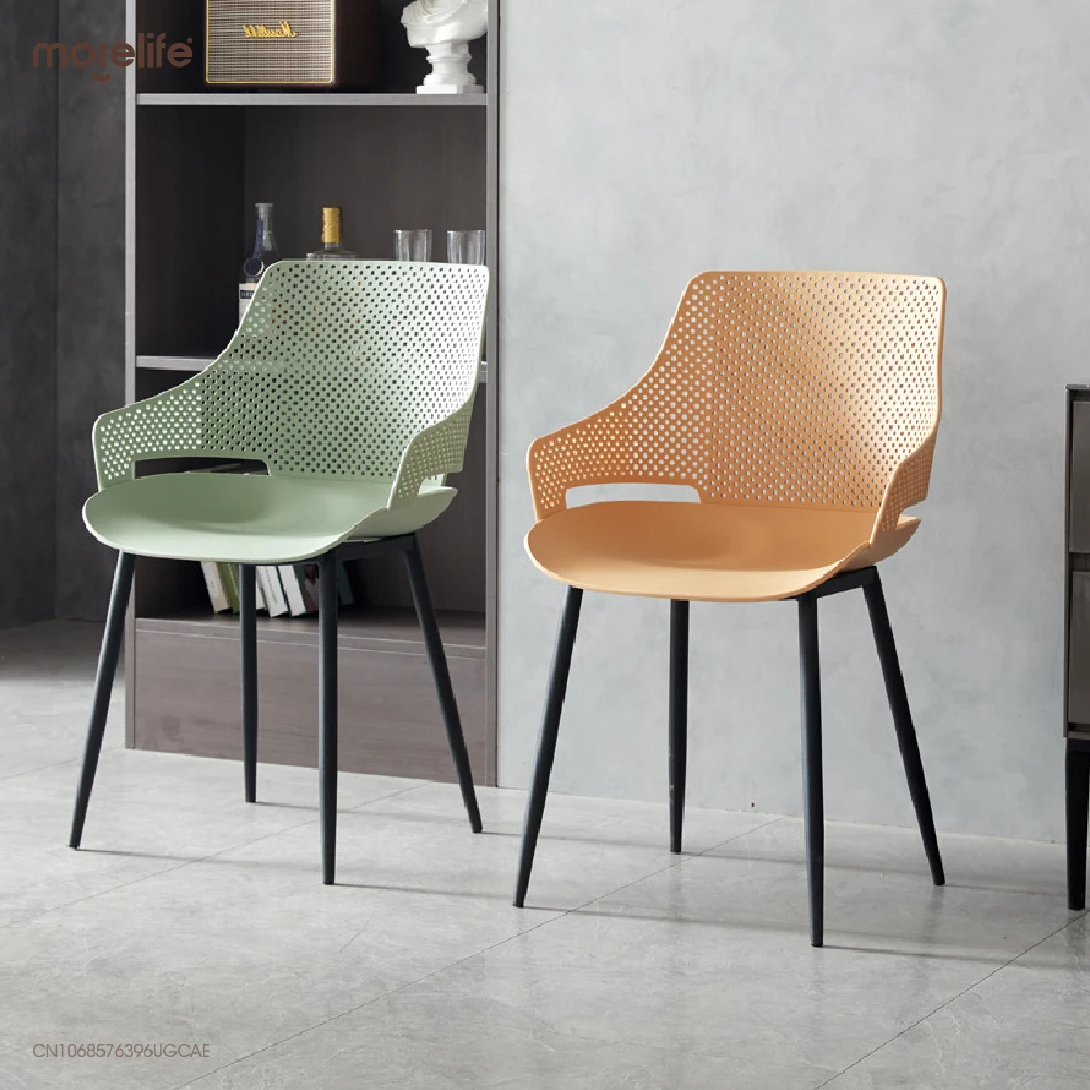 Modern Minimalist Dining Chair Wooden Leg Plastic Luxury Soft Chair Ergonomic, Toilet Chair Restaurant Coffee Shop Furniture