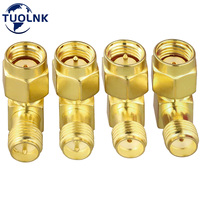 SMA Adapter Kits 90 Degree Coaxial Male to Female Connector Right Angle for 2G/3G/4G LTE Antenna/Extension 4pcs/Lot 2pcs/lot