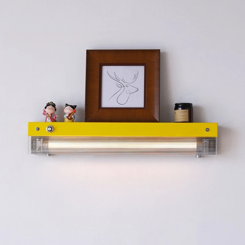 LED Retro Long Strip Wall Lamp, Antique Style Dimmable Home Lighting Fixtures for Bedrooms Headboards Study