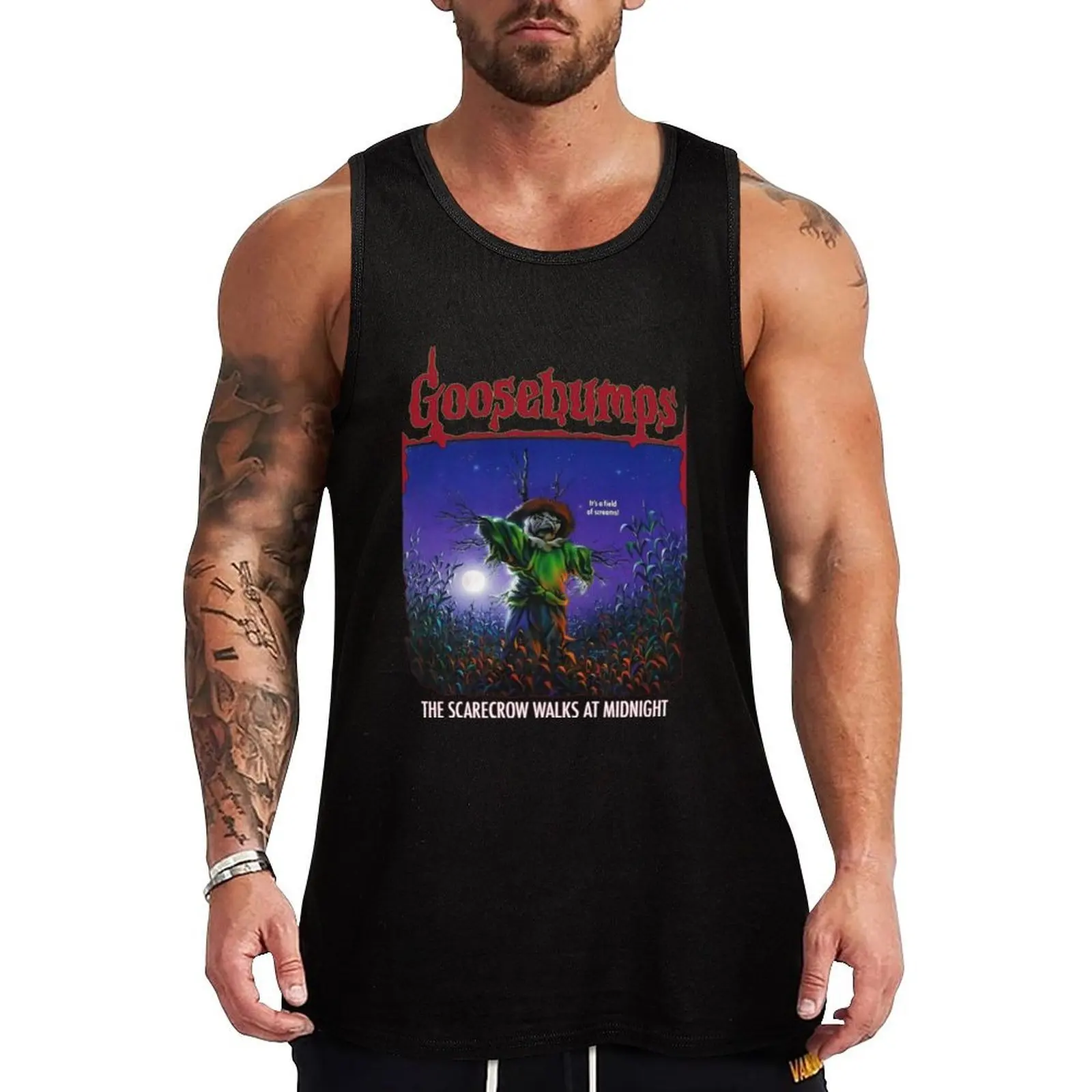 

Goosebumps: Scarecrow| Perfect Gift Tank Top T-shirt men t shirt gym Sports clothing