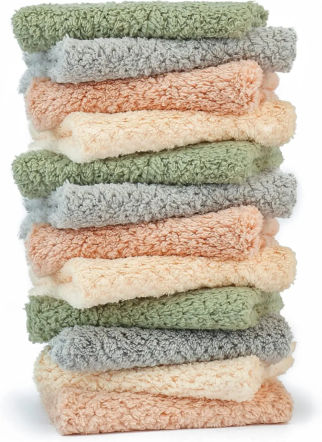 

Premium Coral Microfiber Cleaning Cloth for Kitchen Absorbent Coral Fleece Cleaning Cloths Nonstick Oil Washable Fast Drying Rag