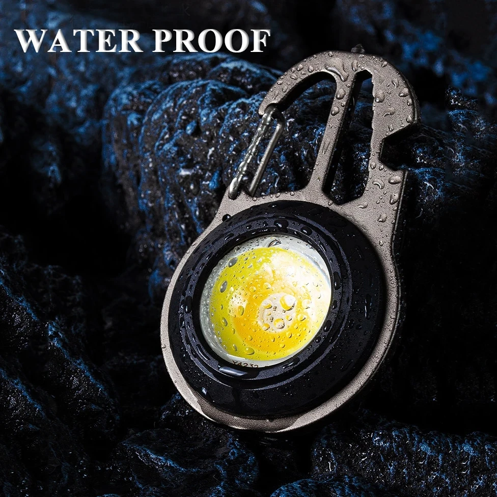 2023 New Mini Lantern Mutifuction Portable LED Flashlight Pocket Work Light Outdoor Camping Fishing Climbing Keychain Light