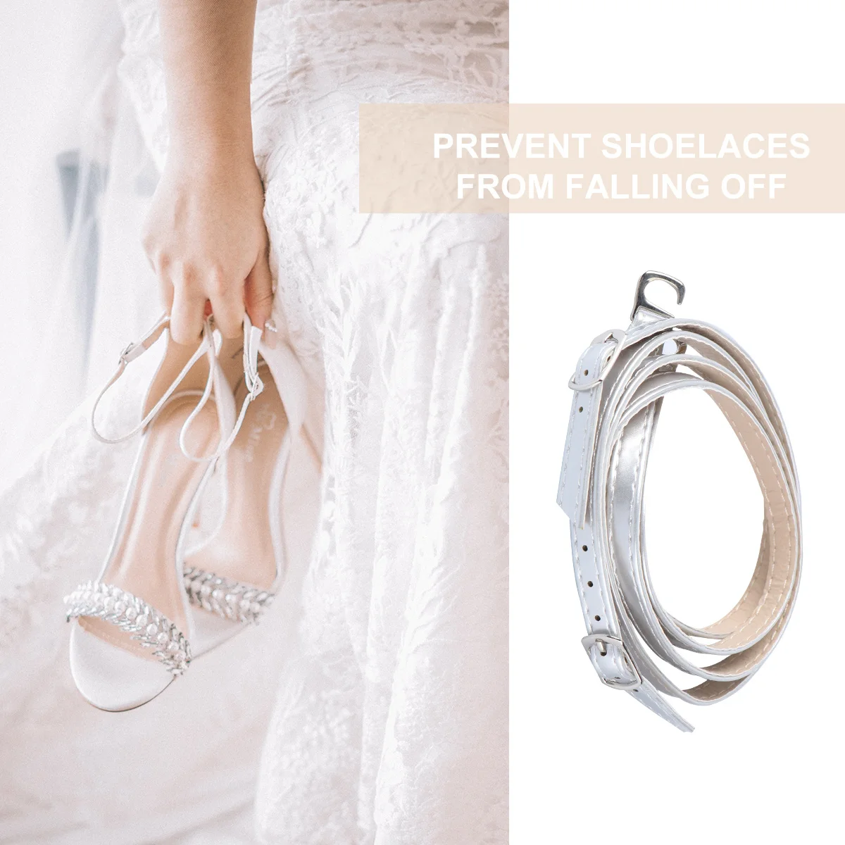 1 Pair Cross Faux Anti-Drop Shoe Straps For High Heels Detachable Ankle Straps Elastic Shoe Laces Women Heel Protector