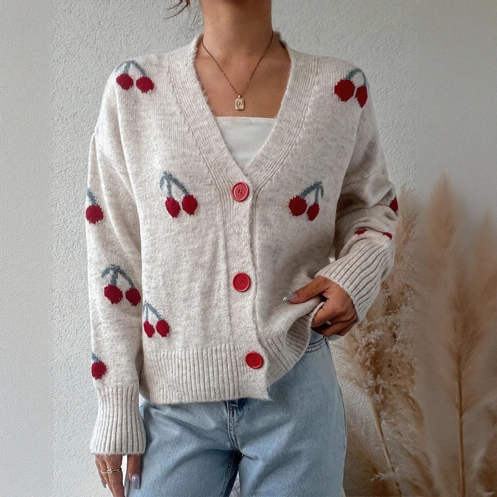 

Mia Muse Select Women's Floral Buttoned Cardigans Long Sleeve V Neck Open Front Casual Autumn Winter Fashion