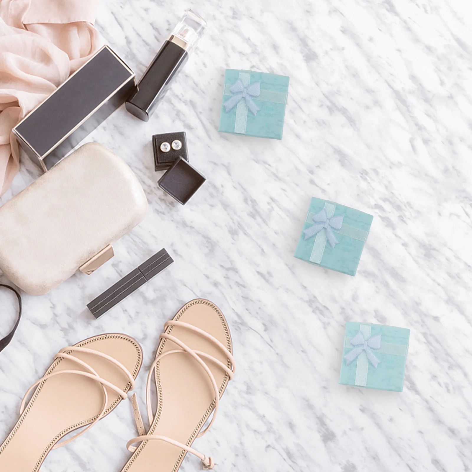 6 قطعة 6 قطعة منظم المجوهرات صناديق حامل الدائري شحن قلادة هدية أقراط القرط