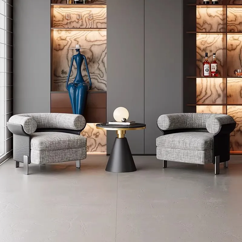Exhibition hall reception table and chair combination light luxury negotiation one table and two chairs