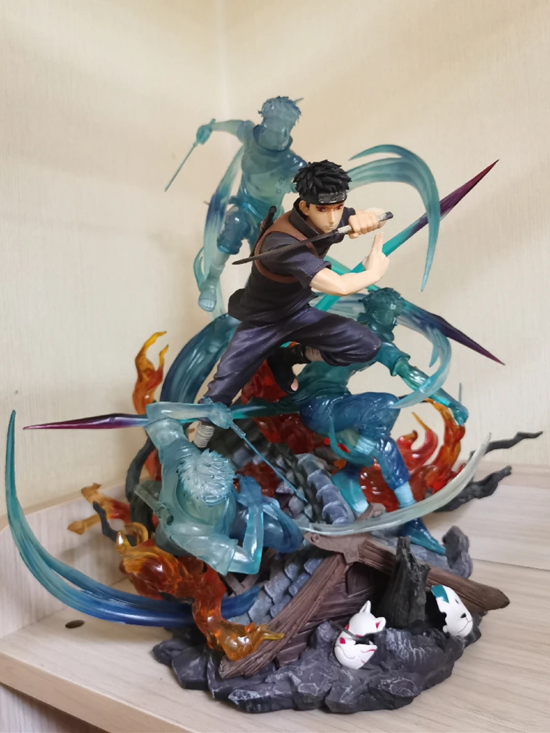 43cm Naruto Anime Figure Uchiha Shisui Fight Posture PVC Statue GK 1/4 Action Figurine Model Huge Collection Decoration Gift