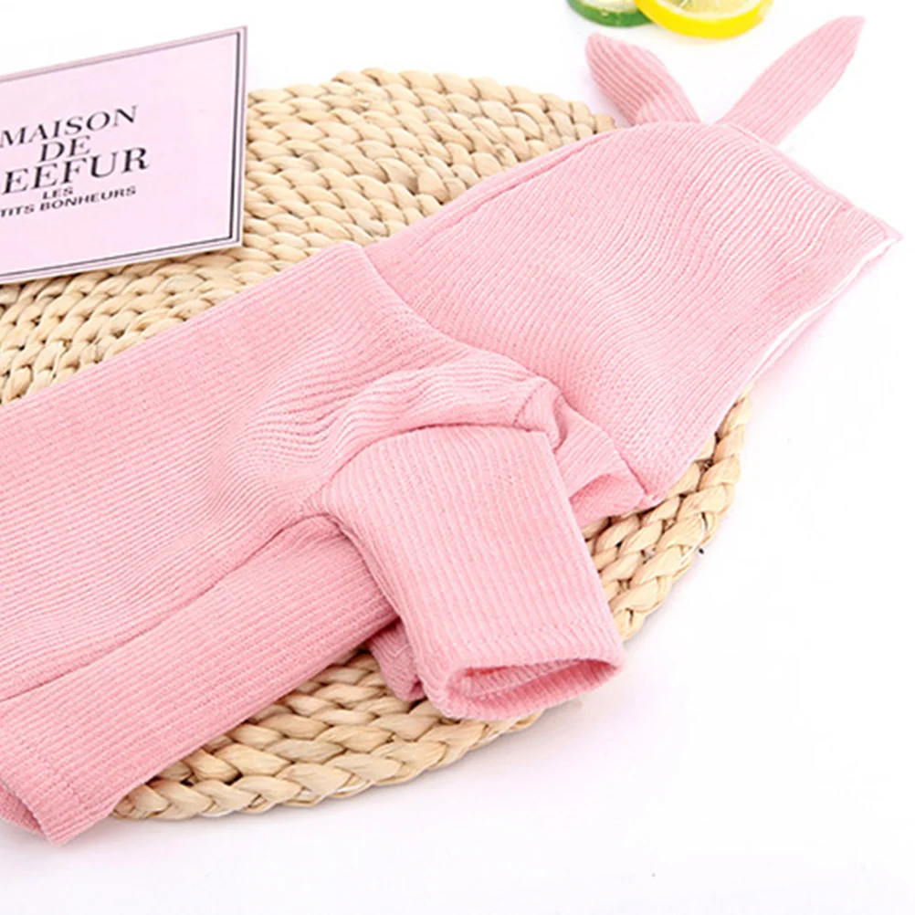 

Pet Clothes Cat Bunny Ears Hoodie Pink Long Rabbit Ear Dog Clothes Waterproof Puppy Autumn Garment Small Size M