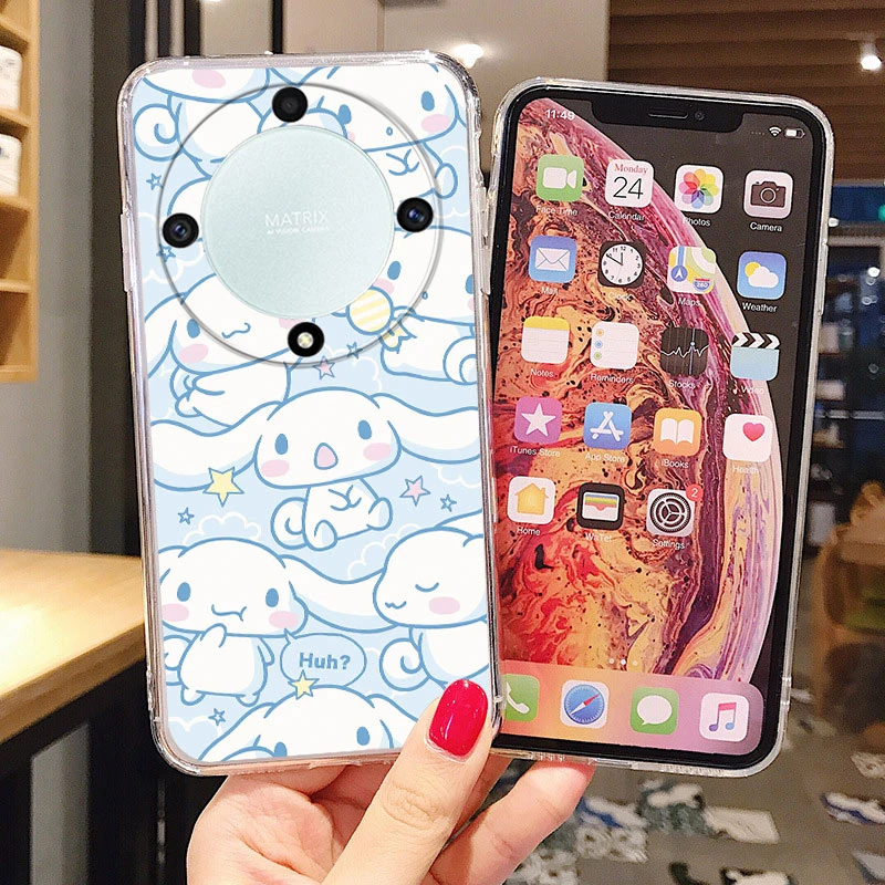 حافظة هاتف كورومي هالو كيتي سينامورول لهاتف هونور X9c X9a X9b X30 Magic4 Magic 5 Magic6 Lite هواوي ميت 20 لايت غطاء شفاف