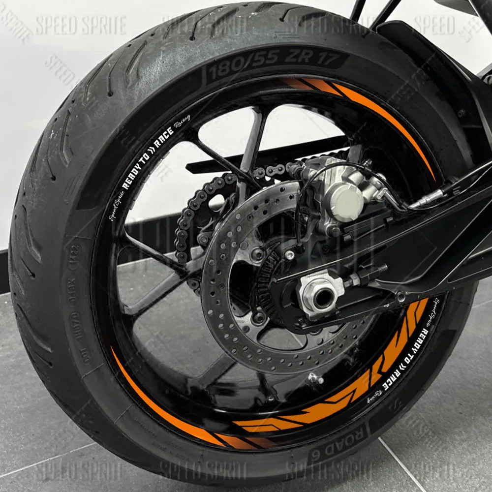 Reflective Wheel Sticker Hub Decal 17 Inch Rim Stripe Tape Waterproof For KTM RC DUKE 125 200 390 690 790 890 990 1290 RC390 RC8