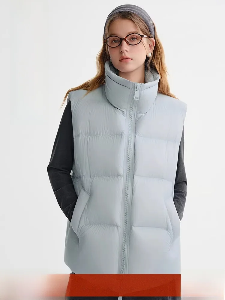 

Утепленный пуховый жилет с двойной молнией и защитой от разрывов для женщин больших размеров от Duxu: осенне-зимняя верхняя одежда для повседневной носки