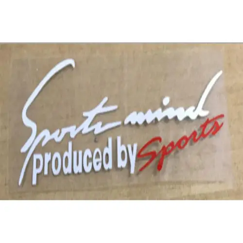 Imagen 2 del producto Etiqueta engomada del coche de la letra deportiva calcomanía emblema insignia decoración mente pegatina del capó del automóvil para Audi para BMW para Mercedes estilo de coche