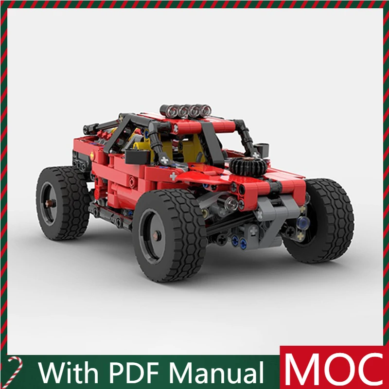 

Hot Selling 570 Parts Dynamic Red Dune Buggy MOC Building Blocks Model Speed Vehicle Brick Toys Kids & Adults Diy Assembly Gifts
