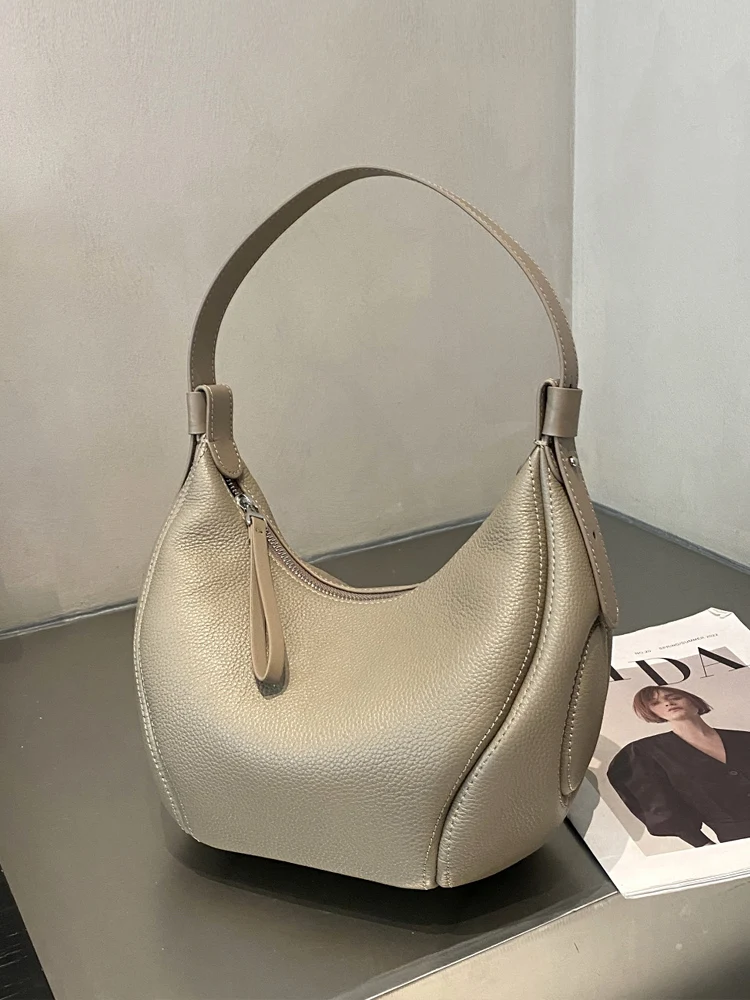 

Большая женская сумка через плечо из натуральной яловой кожи Capaci, модная сумка через плечо New Moon Ape, весна 2026, для ежедневного использования