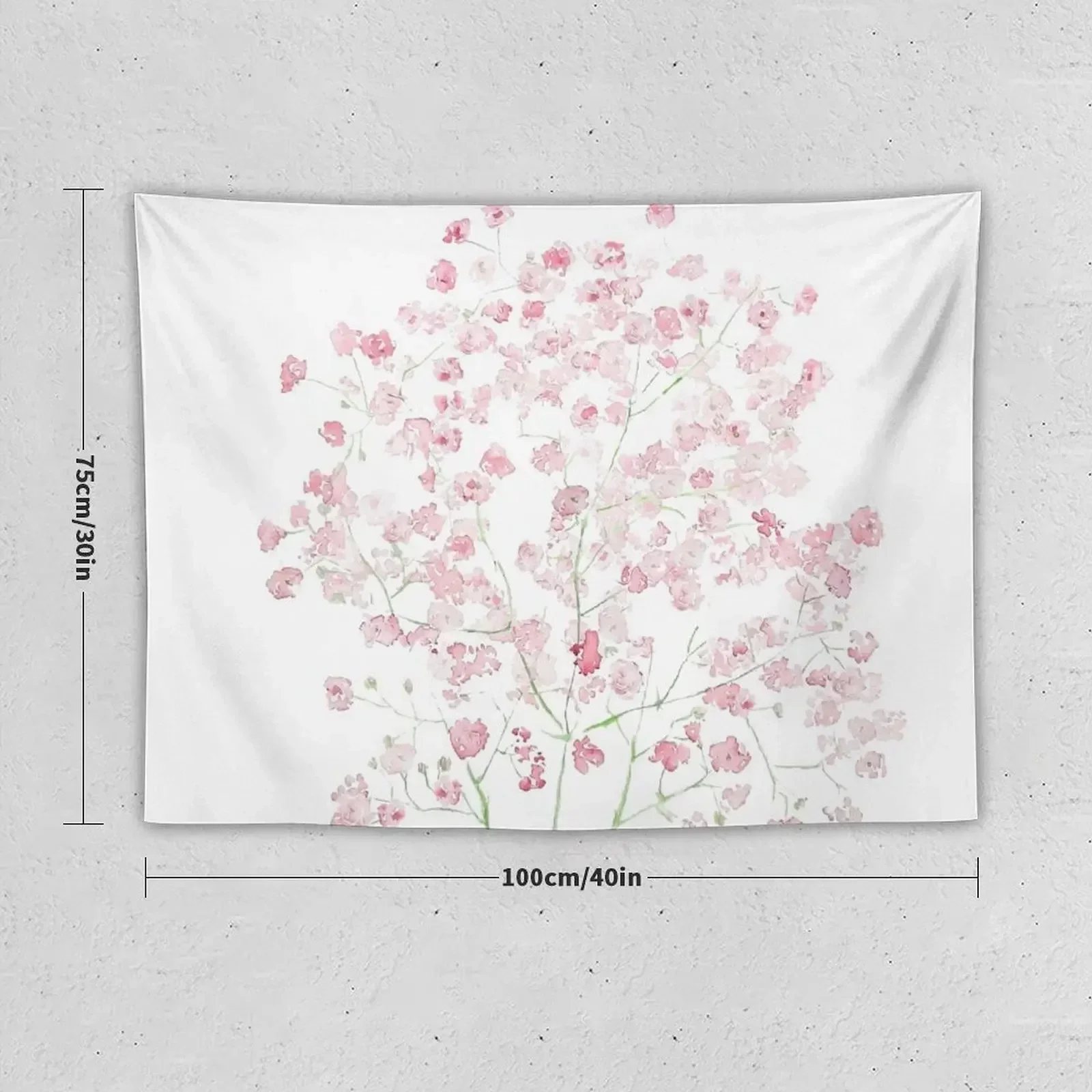 light pink Baby Breath Bouquet gypsophila watercolor painting Tapestry Home And Comfort Decor Tapestry