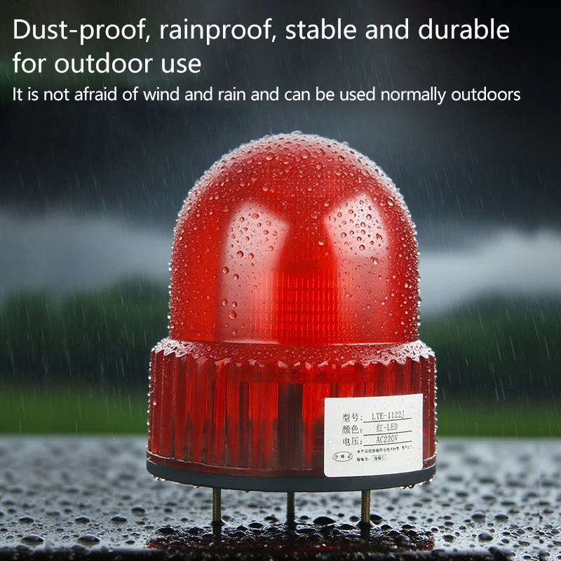 LTE-1122J flashing warning light 220V24V12V rotating sound and light alarm Flashing signal light