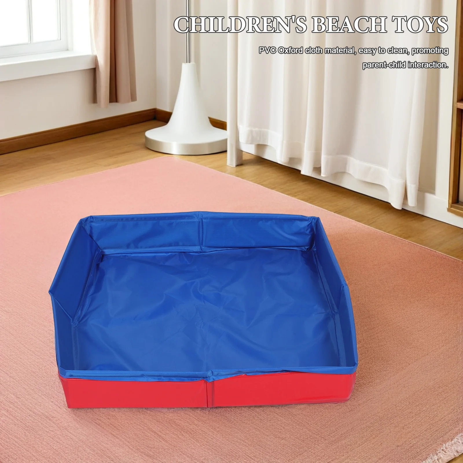 Vassoio di sabbia pieghevole da 19,65X3,34 pollici per i più piccoli Sabbiera portatile per bambini Gioco all'aperto per interni Attività di apprendimento con pozzo di sabbia per bambini