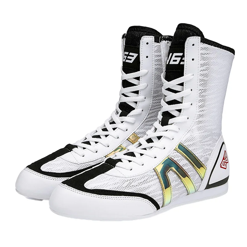 Sapatos de boxe ultra leves para adultos, tênis de combate respiráveis, botas sanda, levantamento de peso, originais, tamanho 32-44 kid pro, v63