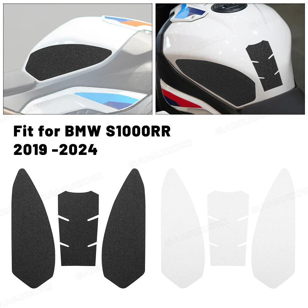 Image of Passend für BMW S1000RR 2019-2023 S1000R 2021-2024 S1000 R RR Motorrad Anti-Rutsch-Tank-Seitenaufkleber Tankpad-Aufkleber