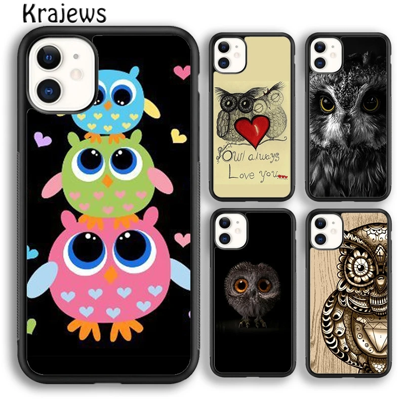 Krajews Owl bird clockwork pretty steampunk Phone Case Cover For iPhone 16 15 14 plus XS XR 11 12 mini 13 pro max