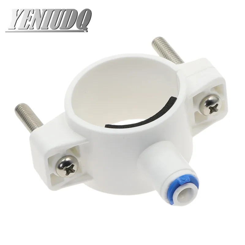 RO Water 40mm Drain Waste Water Pipe Clamp Saddle Valve Clips 1/4\