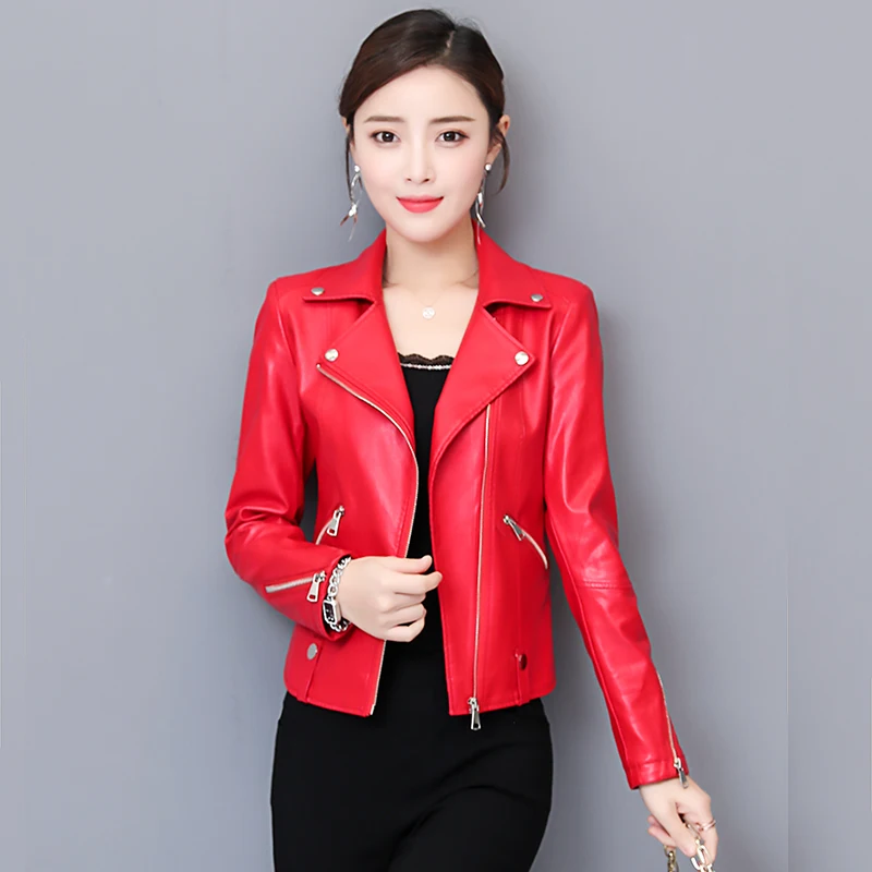 2025年春秋新作 スレ海風 本革ジャケット シープスキン バイカージャケット スーツカラー レディースアウター