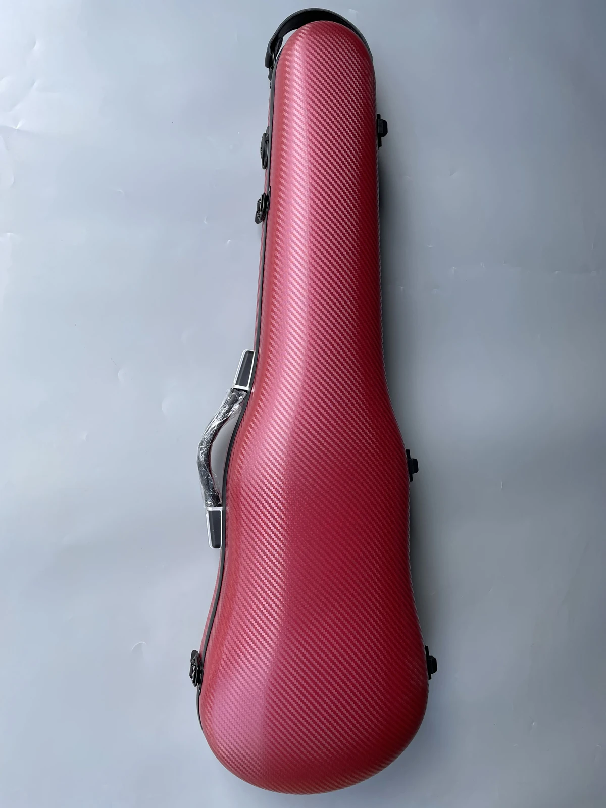 

4/4 Violin Case Mixed Carbon Fiber Violin Box Red Color Strong Light Oblong Case Support 200kg Protect Violin Parts US