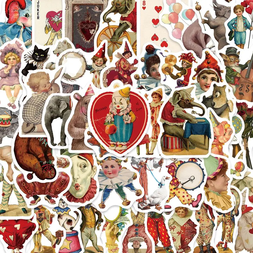 50PCS Creative Puppet Troupe Series Graffiti Trend Guitar Decoration Sticker Computer Water Cup Computer Sticker Wholesale