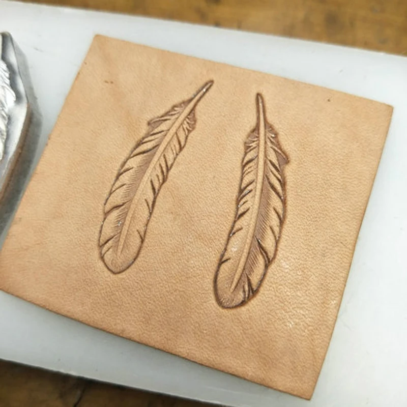 design Leather craft template DIY feather stamping metal mould